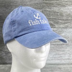Lenny & Joes Fish Tale Feeding Frenzy Adjustable Leather Strap Back Hat Anchor